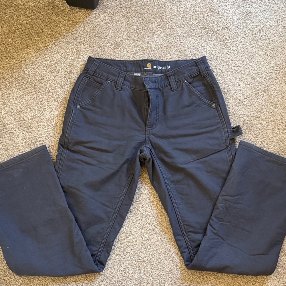 Carhartt Dark Insulated Blue Work Pants